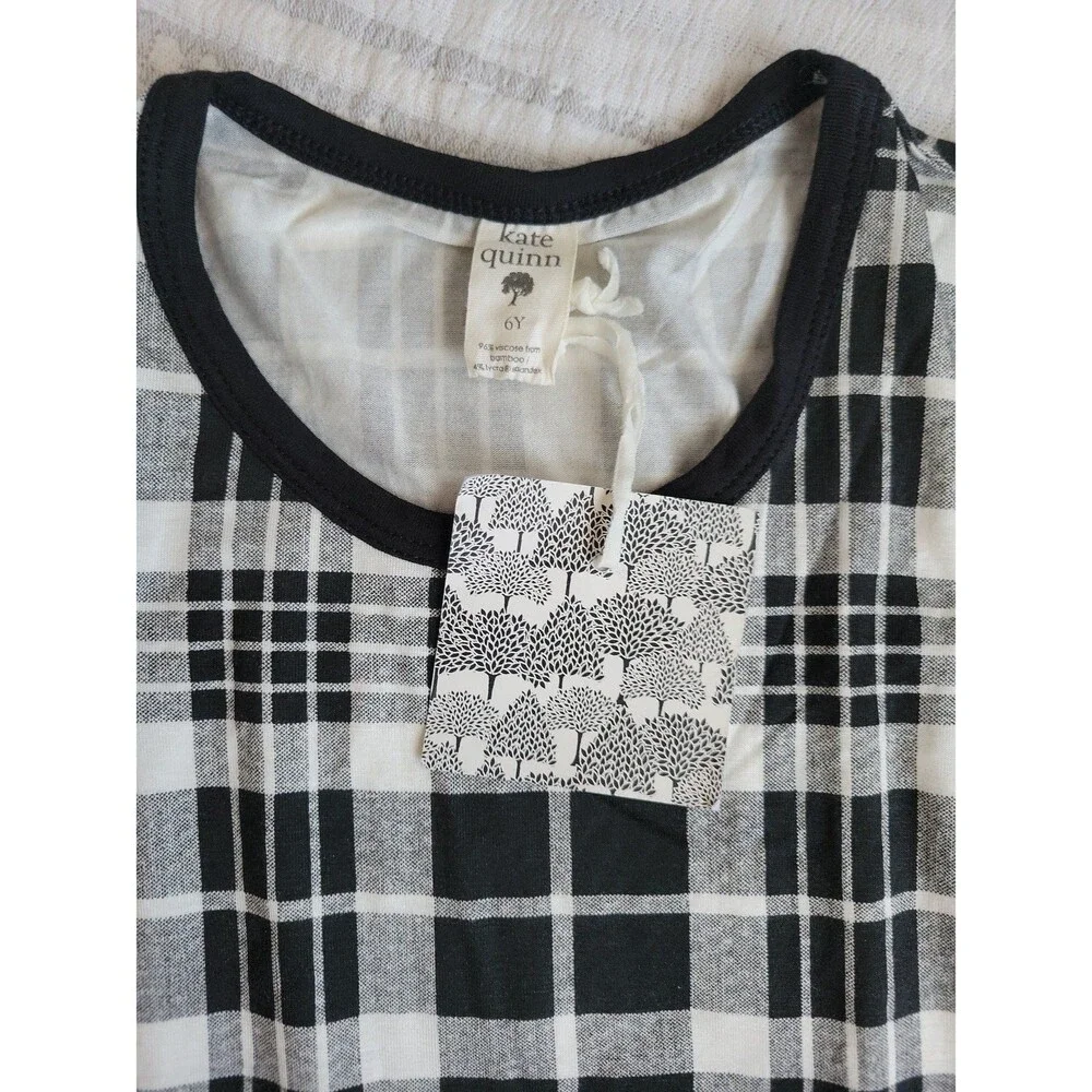 Kate Quinn Bamboo Plaid Tank‎ Top Kids 6Y NWT